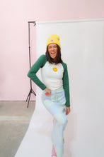 Load image into Gallery viewer, smiley patch baseball tee
