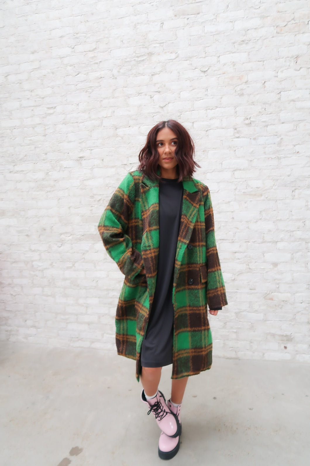 Polly Plaid Coat