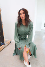 Load image into Gallery viewer, Time For Me Silk Button Up Dress
